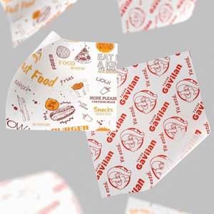 Papier d'emballage alimentaire imprimé sur mesure, résistant à la graisse, pour hamburgers, sandwichs, tacos, pour restaurants, fast-food - Product Image 5