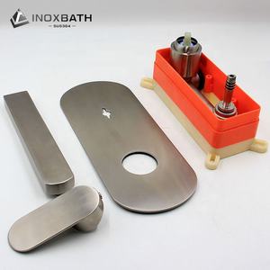 Duvara monte paslanmaz çelik 304 banyo mikser soğuk ve sıcak su dokunun havza musluk - Product Image 4