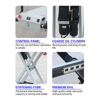 Carretilla de elevación industrial, carro de plataforma para invernadero, carretilla eléctrica hidráulica con capacidad de carga de 70 kg, construcción de acero, para compras