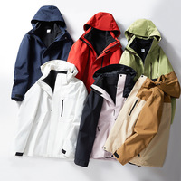 Veste matelassée unisexe à capuche, trois en un, coupe-vent, imperméable, rembourrée de duvet, couleur unie, 100% duvet |   Livraison en 14 jours |   Quantité minimum de commande : 50 pièces
