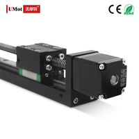 UMOT Course 50-400mm Mini Rail Linéaire Glissière Micro Guide Actionneur Miniature Vis à Billes Trapézoïdale avec Moteur Pas à Pas Nema 11 14