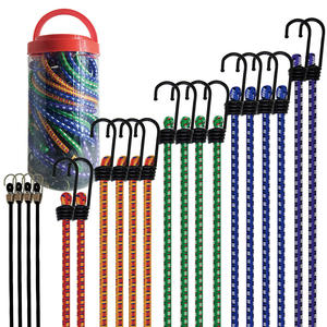 ชุดเชือกยางยืดสำหรับเต็นท์ 20 ชิ้น 32 ชิ้น เชือกบันจี้โพลีเอสเตอร์พร้อมตะขอสำหรับตั้งแคมป์กลางแจ้ง ซ่อมแซมบ้าน และอ่างเก็บของ DIY - Product Image 1