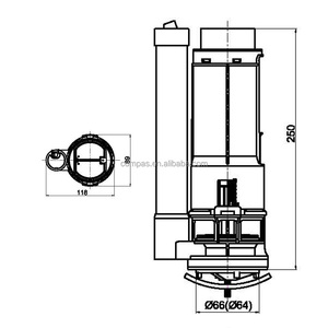 <span class=keywords><strong>Compas</strong></span> Raccords de réservoir d'eau de haute qualité mécanisme machines de remplissage double vanne de chasse pour réservoir de toilette - Product Image 4
