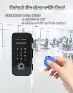 Serratura per porta a battente in vetro senza fili con sensore a semiconduttore e tastiera a sfioramento - Product Image 2