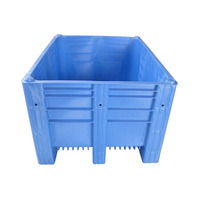 Caisse en plastique HDPE écologique de grande capacité 1200*1000 de fabrication originale pour fruits et légumes avec bouchon d'eau