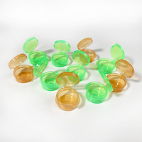 1ml 3ml 5ml 10ml Bocaux à couvercle rabattable en plastique transparents personnalisés avec couvercles à charnière pour voyage