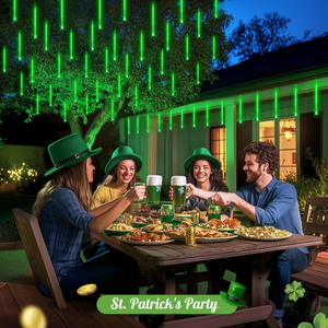 Luz Solar <span class=keywords><strong>de</strong></span> Lluvia <span class=keywords><strong>de</strong></span> Meteoros para Exterior, <span class=keywords><strong>Luces</strong></span> <span class=keywords><strong>de</strong></span> Gazebo Impermeables y Titilantes para Decoración <span class=keywords><strong>de</strong></span> Árboles, Carámbanos, Jardín, Patio, Fiesta y <span class=keywords><strong>Navidad</strong></span> - Product Image 3