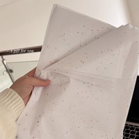 Papier de soie pailleté pour emballage cadeau, papier de soie artistique coloré pour loisirs créatifs, papier de soie noir pailleté en gros