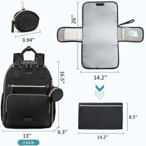 กระเป๋าคุณแม่สำหรับเดินทางและใส่ผ้าอ้อมเด็ก ชุดสี่ชิ้น ใช้ได้หลากหลาย พร้อมตัวอย่างสินค้าฟรี - Product Image 6