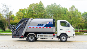 Camion à ordures électrique de 6 <span class=keywords><strong>m</strong></span>³ avec compacteur, véhicule de collecte des déchets, véhicule d'assainissement électrique pour les déchets municipaux - Product Image 3