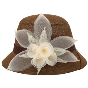 Chapeau de soleil pour femme, accessoire de mode en lin, nouvelle collection <span class=keywords><strong>printemps</strong></span> et été <span class=keywords><strong>2021</strong></span>, vente en gros - Product Image 1