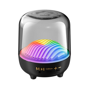 Claison Portable <b>Speaker</b> Transparent With Colorful <b>Led</b> Light Rechargeable Battery For Home Car Desktop - Product Image 1
