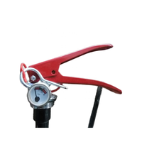Vanne rouge de poignée d'extincteur DCP avec accessoire d'équipement essentiel de lutte contre l'incendie de manomètre