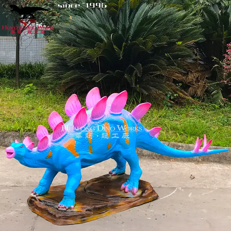 Statue de dinosaure du parc, en fibre de verre, taille de vie