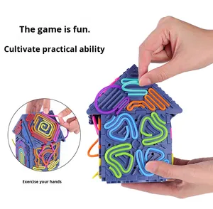 2025 Hot-Selling Sensory Activity Board Silicone Stress Relief Board DIY <b>Puzzle</b> Cube <b>3D</b> Toy Unisex - Product Image 6