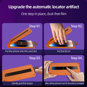 Kit d'application facile, protection d'écran en verre trempé sans poussière pour <span class=keywords><strong>iPhone</strong></span> 11 12 13 14 15 16 17 Pro Max 17 Air - Product Image 4