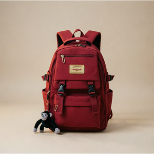 Mochila moderna para estudiantes universitarios, mochila ligera de nailon impermeable con múltiples bolsillos, elegante bolsa de viaje para adolescentes - Product Image 1
