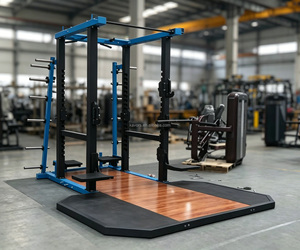 Commercial Pin Loaded <b>Half</b> <b>Rack</b> With an Integrated Lifting Platform Fitness Squat <b>Rack</b> <b>Gym</b> Cage Power <b>Racks</b> - Product Image 2