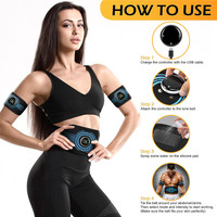 Ceinture de stimulation abdominale rechargeable pour l'entraînement musculaire ultime des abdominaux – Stimulateur ABS pour l'abdomen