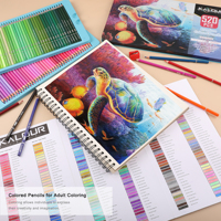 Coffret de 520 Crayons de Couleur KALOUR en Boîte Métallique avec 520 Crayons de Couleur Premium pour Croquis et Dessin Comme Fournitures d'Art et Cadeau