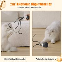Jouet pour chat en silicone en forme de plume, alimentation directe usine, arrêt automatique à faible consommation, durable pour salon d'animaux et divertissement