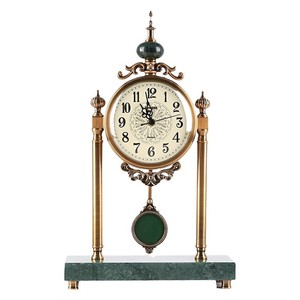 European Style Metal <b>Table</b> <b>Clock</b> Quartz Movement Silent Decorative <b>Clock</b> For Living Room Desktop - Product Image 5