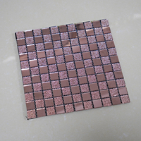 Chine Fabrication Art Verre Mosaïque Carreaux Travertin Porcelaine et Marbre pour Salle De Bains Décorations Murales Bleu Motif Carré