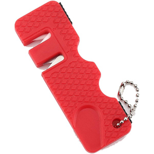 Portable 2-Stage Tungsten Steel <b>Mini</b> Knife Sharpener Outdoor Camping Keychain Multipurpose Sharpening Tools for Home Kitchen Use - Product Image 1