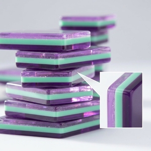 Luxury deep purple acrylic tiles Customizable travel mahjong <b>set</b> Modern American mahjong tiles In stock mahjong tiles - Product Image 3
