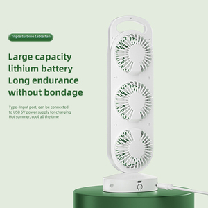 Ventilador enfriador de aire USB de nuevo diseño, Mini soporte recargable para el hogar, mesa de ventilador pequeña de 1200mAh para uso doméstico - Product Image 2