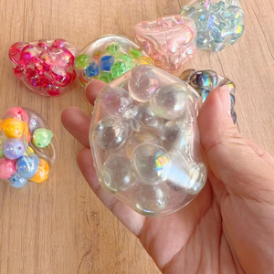 Style Colorful <b>Beads</b> Squeeze Toy Handmade Ball Rattle Ball Burst Ball Sound Control Stress Relief Vent Ball Mixed Style - Product Image 5