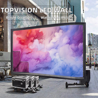Écran LED numérique stéréo audio 43 pouces pour mur vidéo d'entreprise, 500 nits, 3,5 mm, raccordement 2x2, pour centre commercial, IP65
