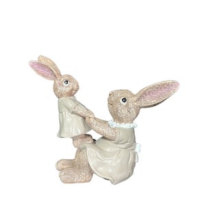 Kible coniglio ornamento in resina che bacia coniglio decorazione di pasqua dolce decorazione regalo artigianale decorazione per la casa - Product Image 5