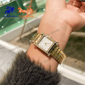 Montre à quartz de luxe pour femme H Brand, cadran carré élégant, mouvement Ronda, style business et mode, alliage en acier inoxydable 316L, élégante - Product Image 2