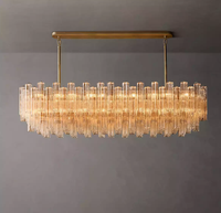 Luminaire suspendu en verre nordique moderne, lustre minimaliste en laiton pour îlot de cuisine, salle à manger, restaurant, café