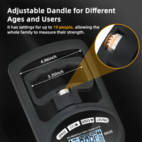 Alat Uji Kekuatan Genggaman 265Lbs/120Kg Dinamometer Tangan Digital dengan Layar LCD USB untuk Latihan Kekuatan Lengan