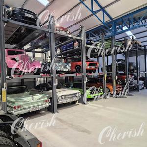 Elevador de Estacionamiento de Vehículos de Cuatro Columnas Personalizado de Fábrica, Elevador de Estacionamiento de Automóviles de Triple Capa, Apilador Automático Vertical Hidráulico - Product Image 4