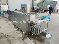 Drie tanks omkeerbare groentewas-, blancheer- en koelmachine en pasta farfelle koelmachine