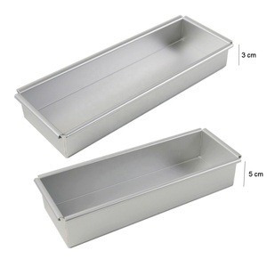 Bandeja de <span class=keywords><strong>pizza</strong></span> rectangular de 25,5x8,5 cm, bandeja para hornear tostadas de 10 pulgadas, bandeja para <span class=keywords><strong>pizza</strong></span> de aleación de aluminio anodizado antiadherente - Product Image 2