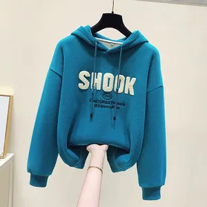 Custom High Quality Unisex Cotton hoodi korean long Chenille Towel Embroidery hoodie women manufacturers for customs clothes