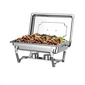 Espositore Pieghevole in Acciaio Inox per Buffet e Fornello con Riscaldamento Sottostante Colore Oro/Argento per Uso Ristorante - Product Image 4