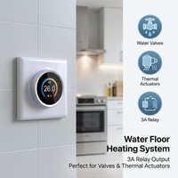 Termostato Inteligente de Pared con Control por WiFi y APP, Contacto Seco 3A, Dial Giratorio para Calefacción por Suelo Radiante, Ideal para Hoteles y Salas de Estar, Flexible