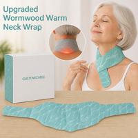 Al por mayor, personalizable, envoltura calefactora para cuello de moxibustión, de tela no tejida, con artemisia, autocalentable, certificado CE Clase I, para cuello y hombros