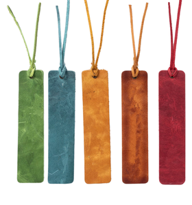 Quick Ship PVC Leather Bookmark in Multicolor with Personalized Logo Sewing for Reading Pager & Notebook