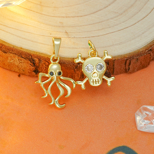 New Men Phim Hoạt Hình Bí Ngô Phù Thủy Hat Bat Ma Charms Mạ Vàng Spider Skull Halloween Mặt Dây Chuyền Vòng Cổ Trang Sức Phụ Kiện - Product Image 5
