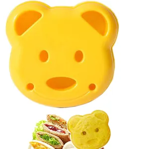 Tự làm dễ thương động vật bánh Sandwich Maker bánh pizza Bánh Mì Bánh Quy khuôn đa-hình dạng gấu Smiley Cookie nhựa bánh sandwich Cutter