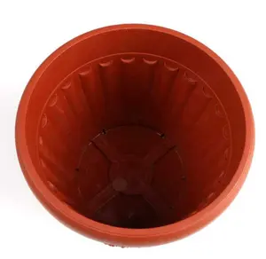 실내 야외 장식 화분 소박한 점토 세라믹 원래 빨간 테라코타 꽃 냄비 배수 구멍과 접시