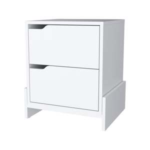 Ralston 2 <b>Drawer</b> Nightstand White Modern Bedroom <b>Storage</b> Unit - Product Image 4