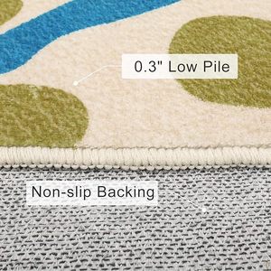 Alfombra de área de lunares con estampado personalizado, alfombra colorida lavable a máquina para guardería, sala de juegos, alfombra <span class=keywords><strong>Classrom</strong></span> 8x10 - Product Image 3
