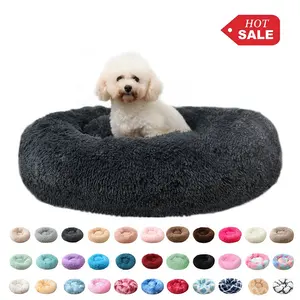 Wholesale Removable Washable 40cm - 120cm Deluxe Pet Bed Round Animal Cat Cushion Pet Beds